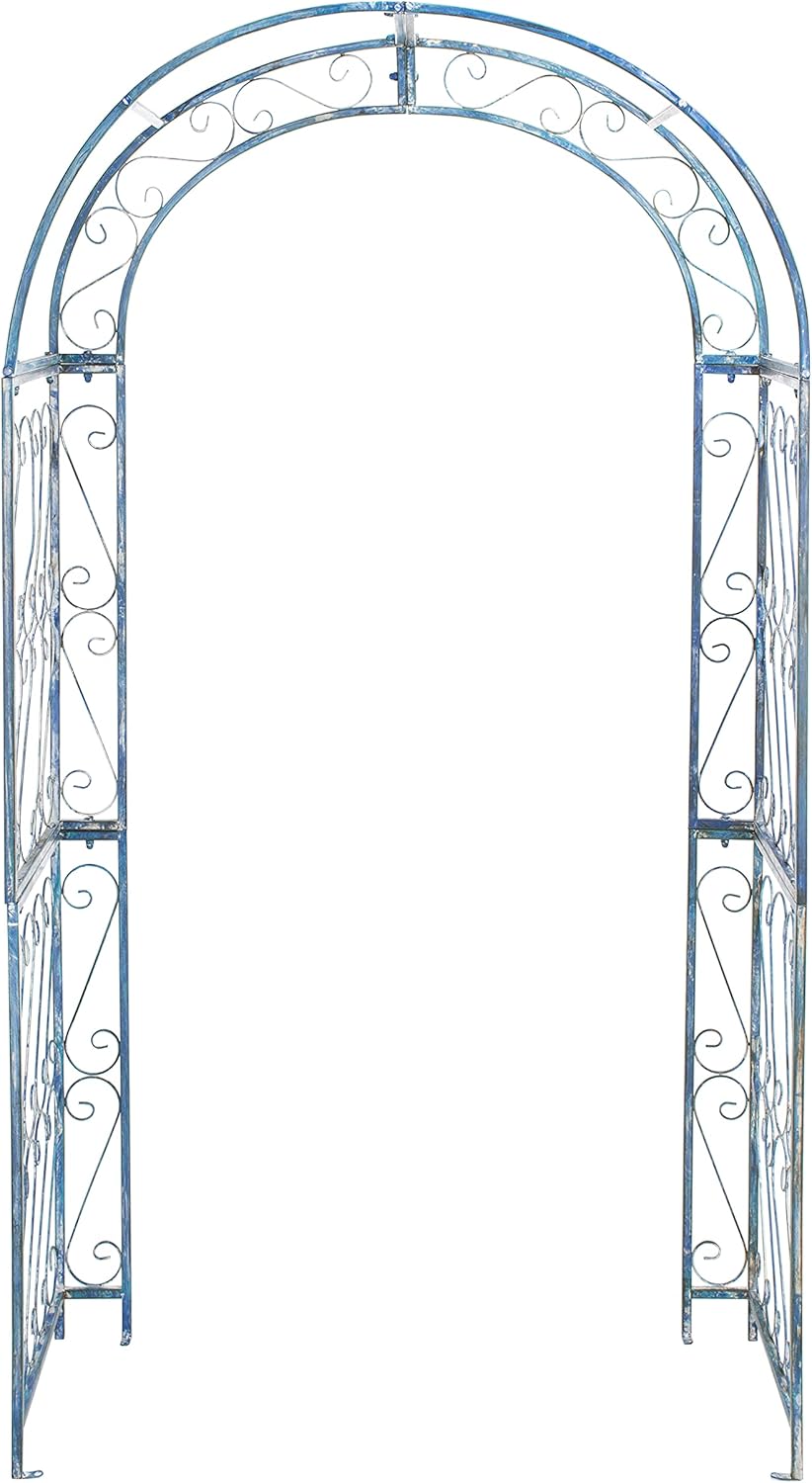 Safavieh PAT5007C Outdoor Collection Pagan Victorian Antique Blue Arch