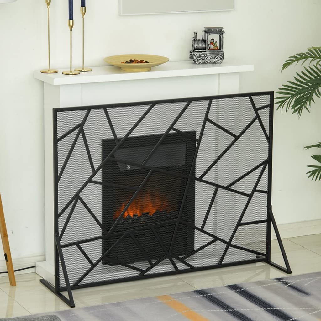 Schermi per Caminetti di Guardia Semplice Schermo da camino in ferro battuto decorazione vuota Camino Schermo divisorio Schermo for la casa Fence Recinzione Spark scintilla Accessori per Caminetti in