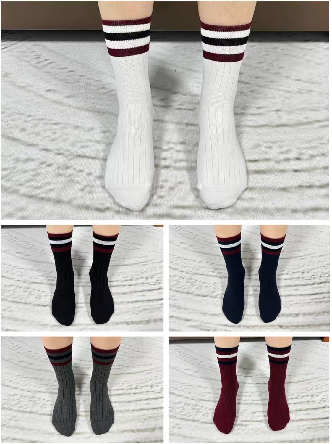 Women's Cotton Shock-Absorbing Compression Socks for Sports, Hiking, and Running (4–5-Pack)