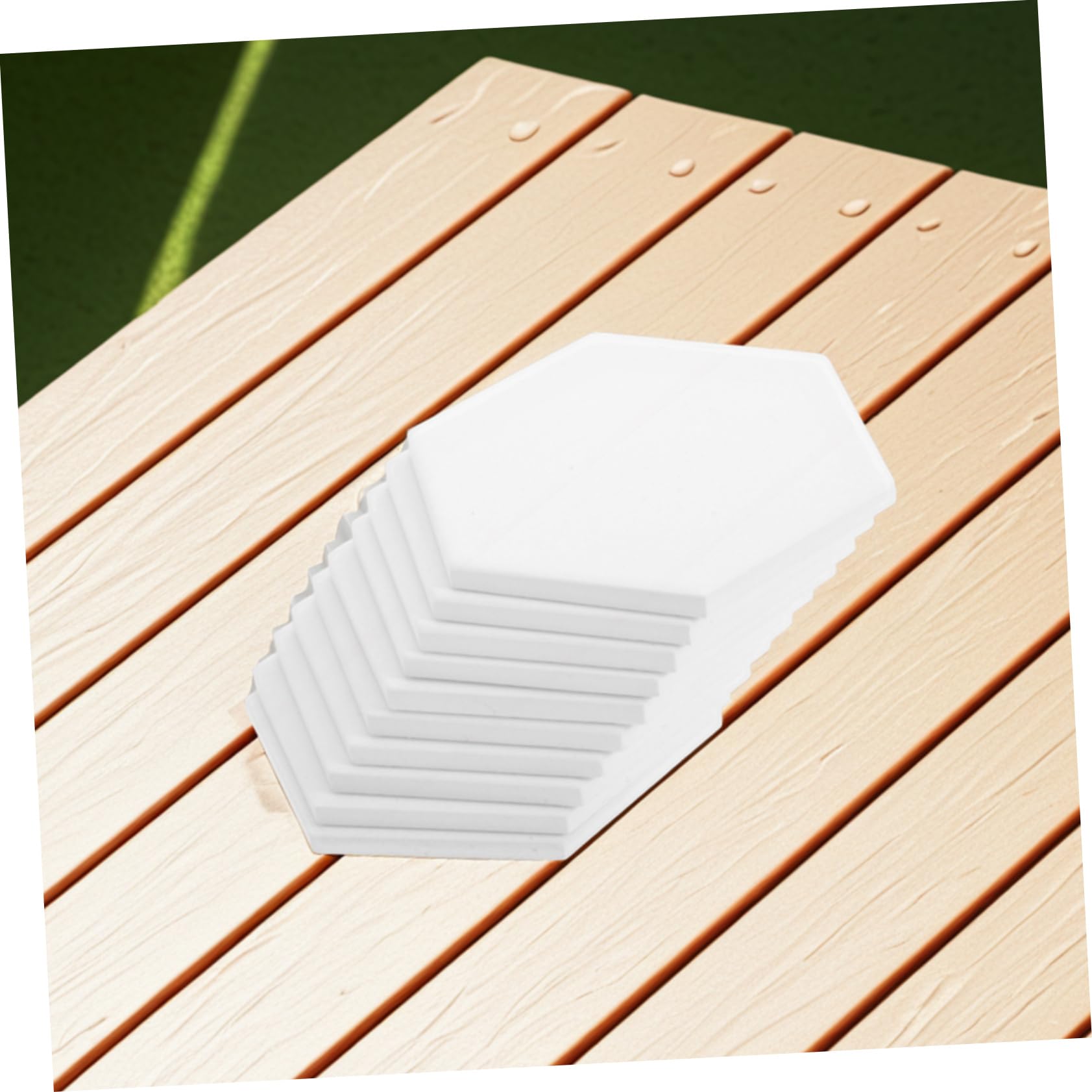 STOBAZA 10juego Posavasos de Cerámica Hexagonales para Sublimación Color Neutro Mate Antideslizantes y Absorbentes para Protección de Superficies