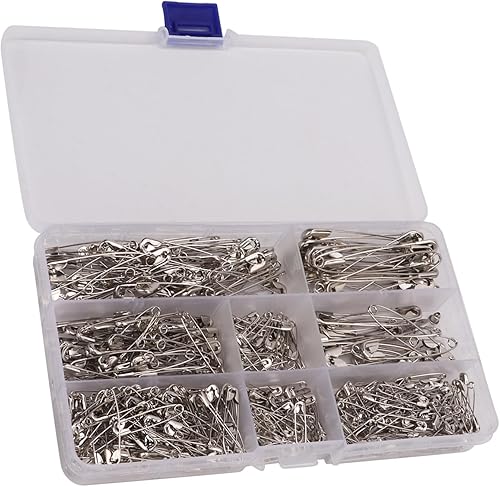 Alfileres de seguridad para etiquetas, joyería surtida, 7 tamaños, artesanía, pequeño, 460 unidades, acero inoxidable, pequeño pasador de seguridad,