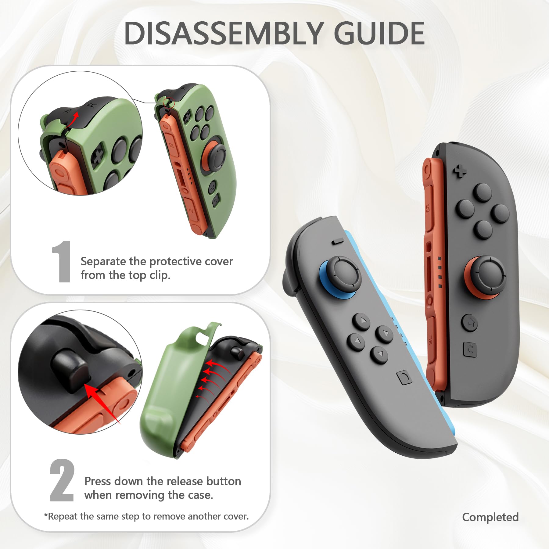 PlayVital Funda Protectora para Nintendo Switch 2 (2025) - Carcasa Rígida Dockable con Soporte Plegable y Tapas para Joysticks, Protector para Switch 2 - Color Sólido Serie (Clásico SNES)
