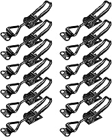 Hedume 12 Pack Heavy Duty Toggle Clamps 220 lbs Adjustable Black Pull Latches for Boxes Cases Doors Smokers Jigs