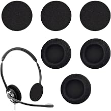 Pack of 6 Headphones Ear Pads Foam Pads Headphone Pads Replacement Earpads 50 mm Black Replacement Earpads Audio Headphones