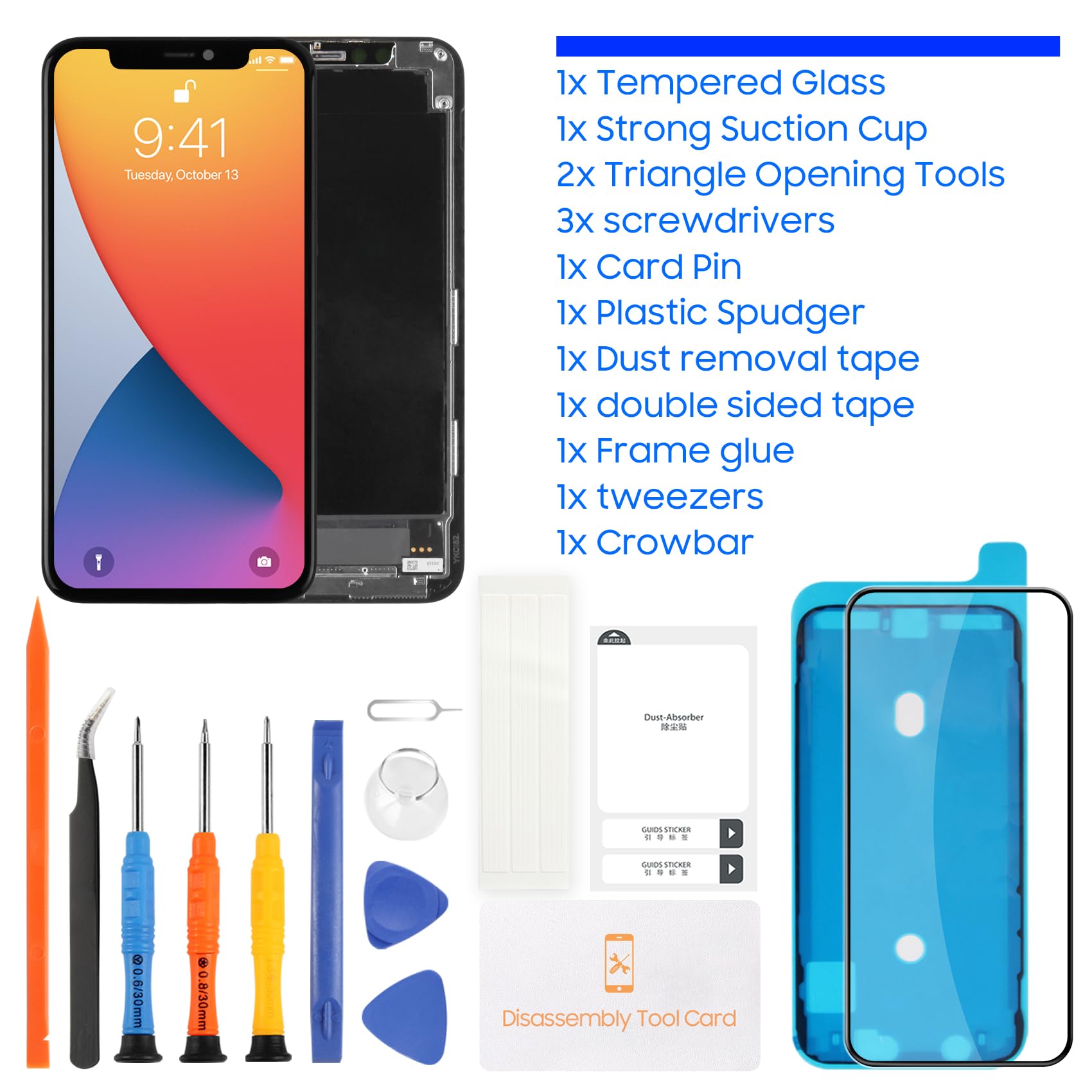 LADYSON per iPhone 11 PRO Sostituzione Schermo per iPhone 11 PRO LCD 11 PRO Display 3D Touch Screen Digitizer Assemblea Parti di Riparazione Kit A2160 A2217 A2215 5.8 Pollici INCELL Nero