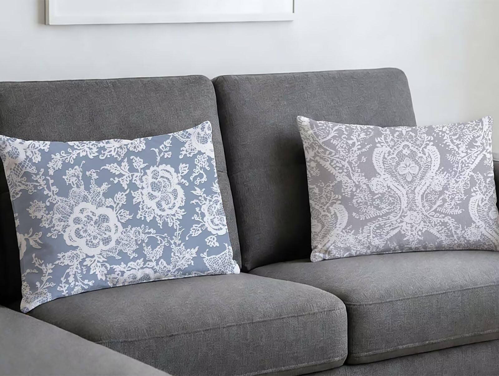 Housse de coussin gris 40x60 velours rectangulaire pour renouveler votre canape