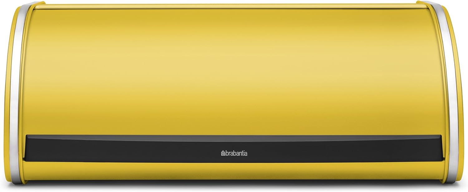 Brabantia Roll Top Bread Bin, Steel,Plastic, Daisy Yellow