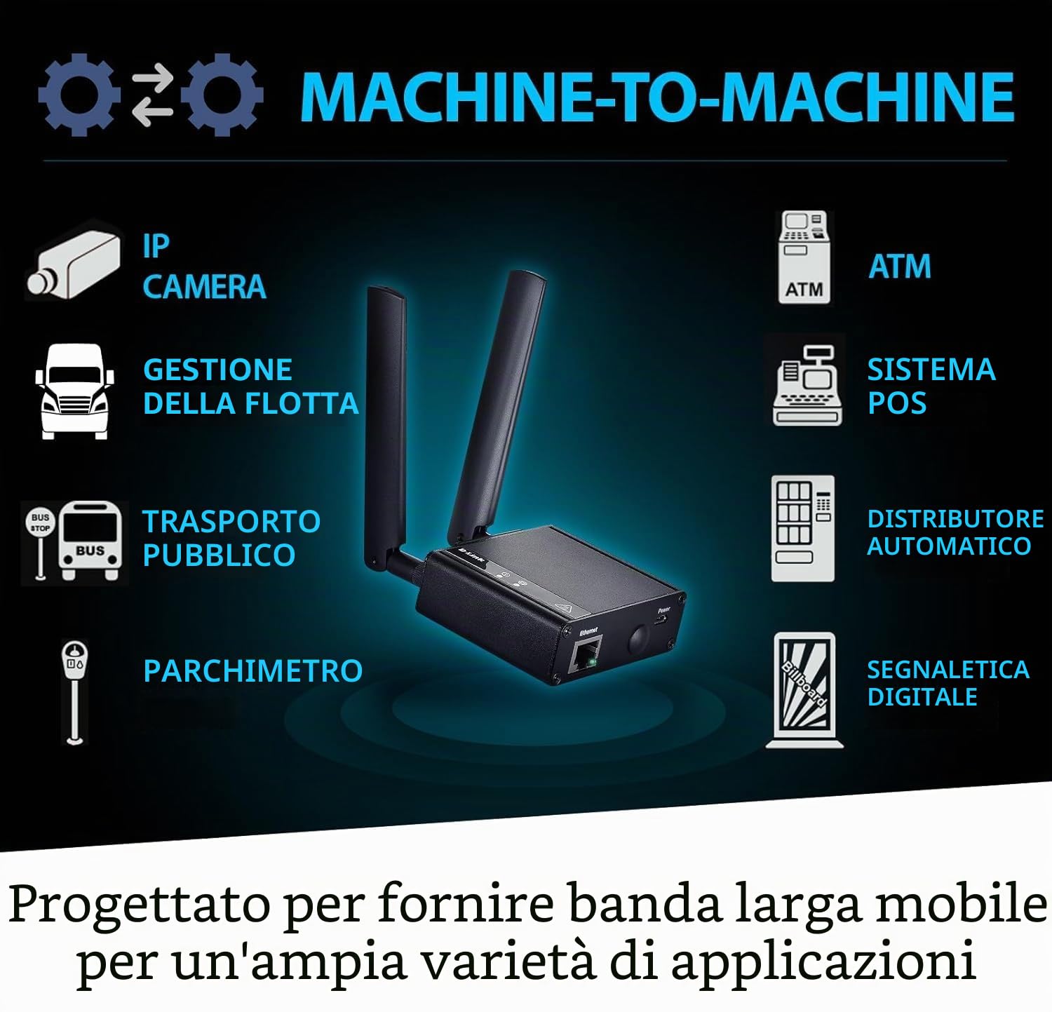 D-Link DWM-311 Modem VPN 4G M2M – Modem industriale LTE Cat.4 con Gigabit Ethernet, sicurezza VPN, gestione remota, Plug & Play, doppia antenna SMA