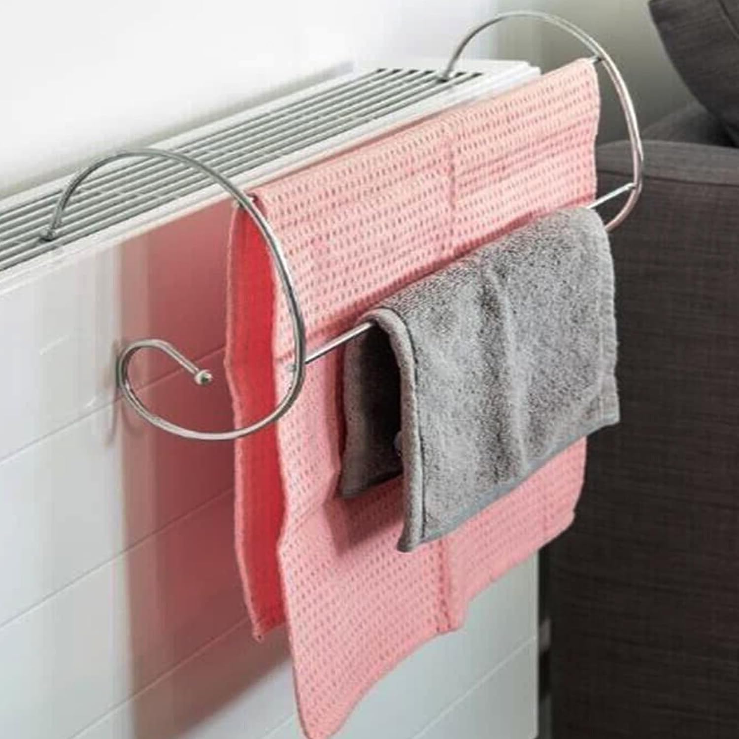 WILSONS DIRECT - Radiator Clothes Airer – 2 Bar Clothes Drying Racks Towel Rail – Indoor Laundry ...