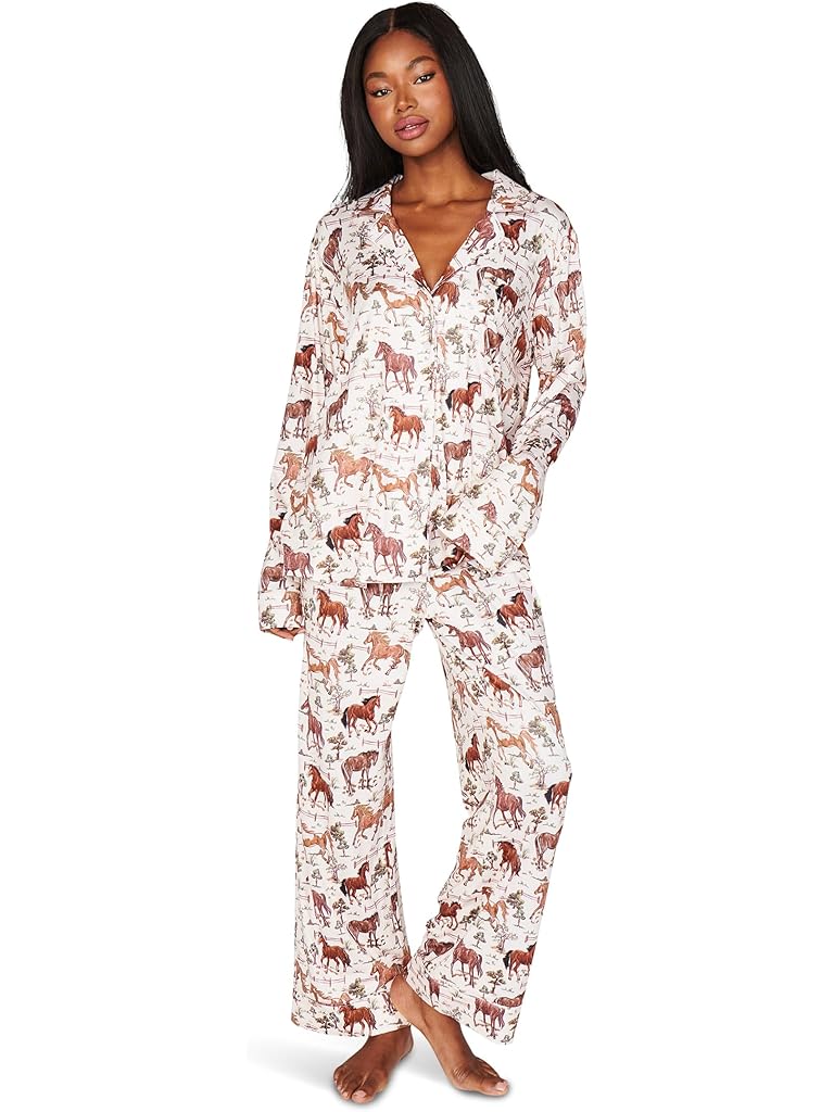 White Show Me Your Mumu Classic Pajama Set