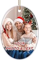 Vista 18 de Adornos de Navidad personalizados para la familia 2025, adornos de foto personalizados para el árbol de Navidad, adorno de foto, decoración de árbol