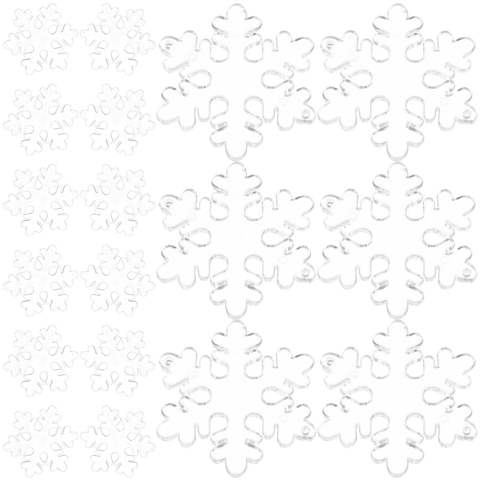 TOYANDONA 500 Pièces Ornement Suspendu Flocon de Neige en Acrylique | Réutilisable, Petit Format Compact, Style Festif, Adapté Hôtels et Centres Commerciaux, pour Garçon et Filles