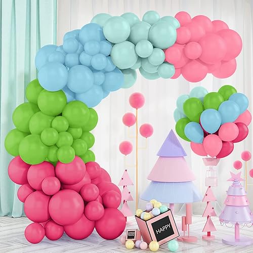 Vista 128 de Globos metálicos negros, 50 unidades, 5 pulgadas, acabado cromado, kit de guirnalda con globos de látex