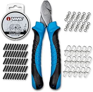 DONQL Stahlvorfach Set - 50 Stück Mit Wirbeln Für Hecht & Raubfische