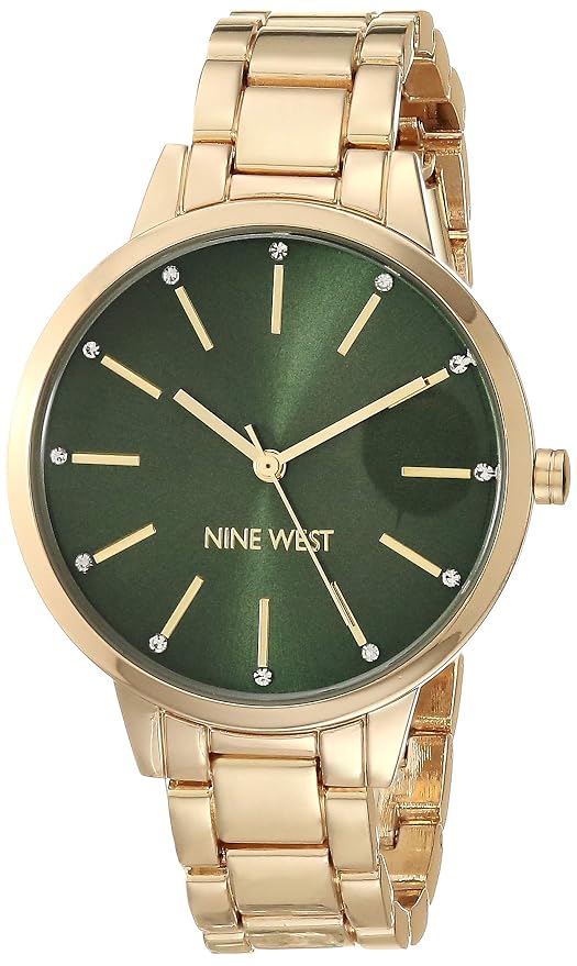 Nine West Women's Crystal Accented Bracelet Watch