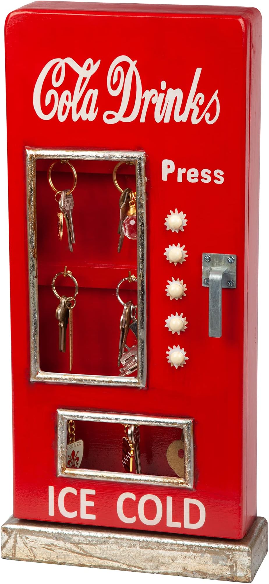 Design Toscano Retro 1950s Cold Drink Soda Pop Machine Key Cabinet, full color