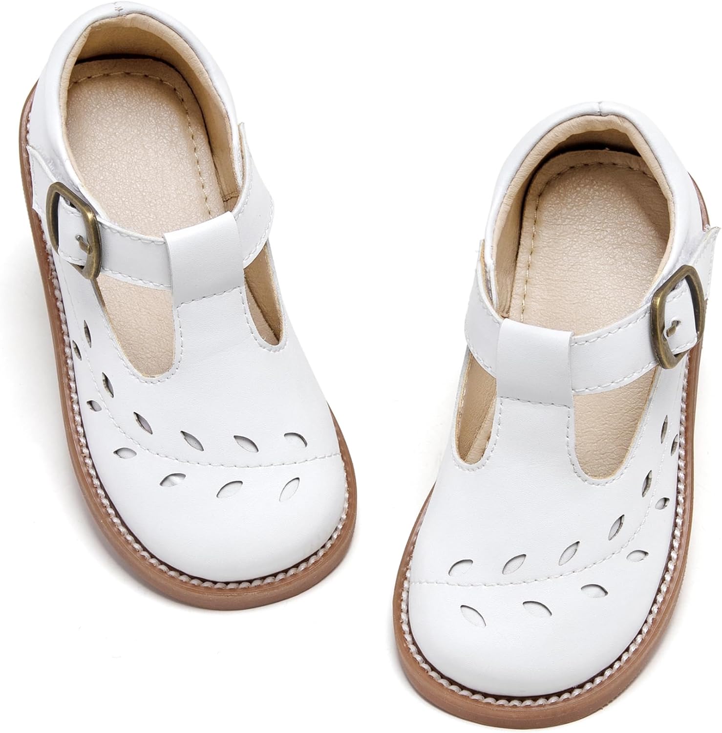 Otter MOMO Toddler Little Girls Oxford Shoes Mary Jane Flat T-Strap School Uniform Party Dress Shoes