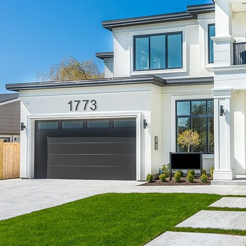 Miniatura 5 de DEWEL - Letras modernas de casa para exteriores, letras flotantes grandes de 8 pulgadas, color negro, para casa, puerta, casa de campo, calle,