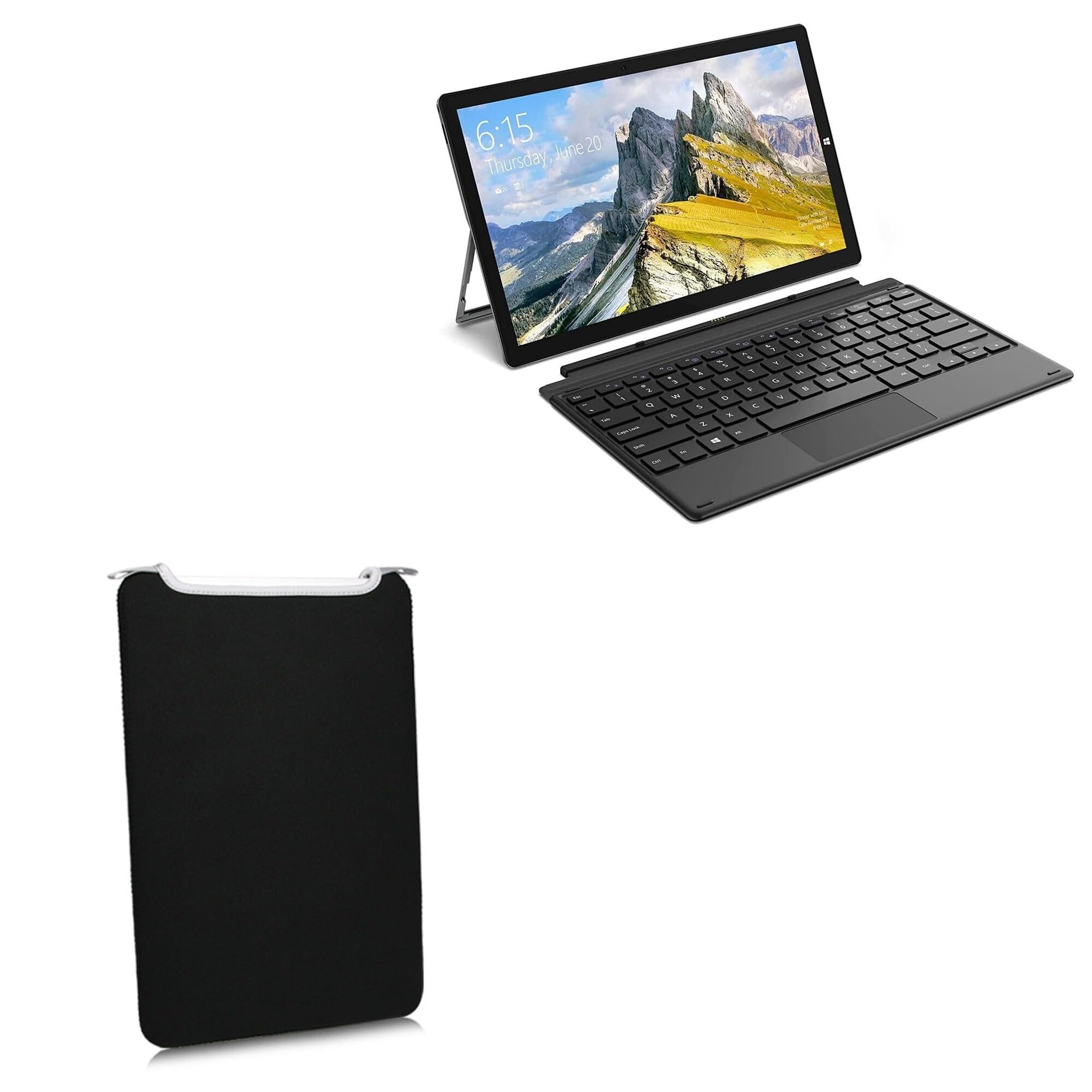 BoxWave Case Compatible with Teclast X16 - SlipSuit, Soft Slim Neoprene Pouch Protective Case Cover - Jet Black