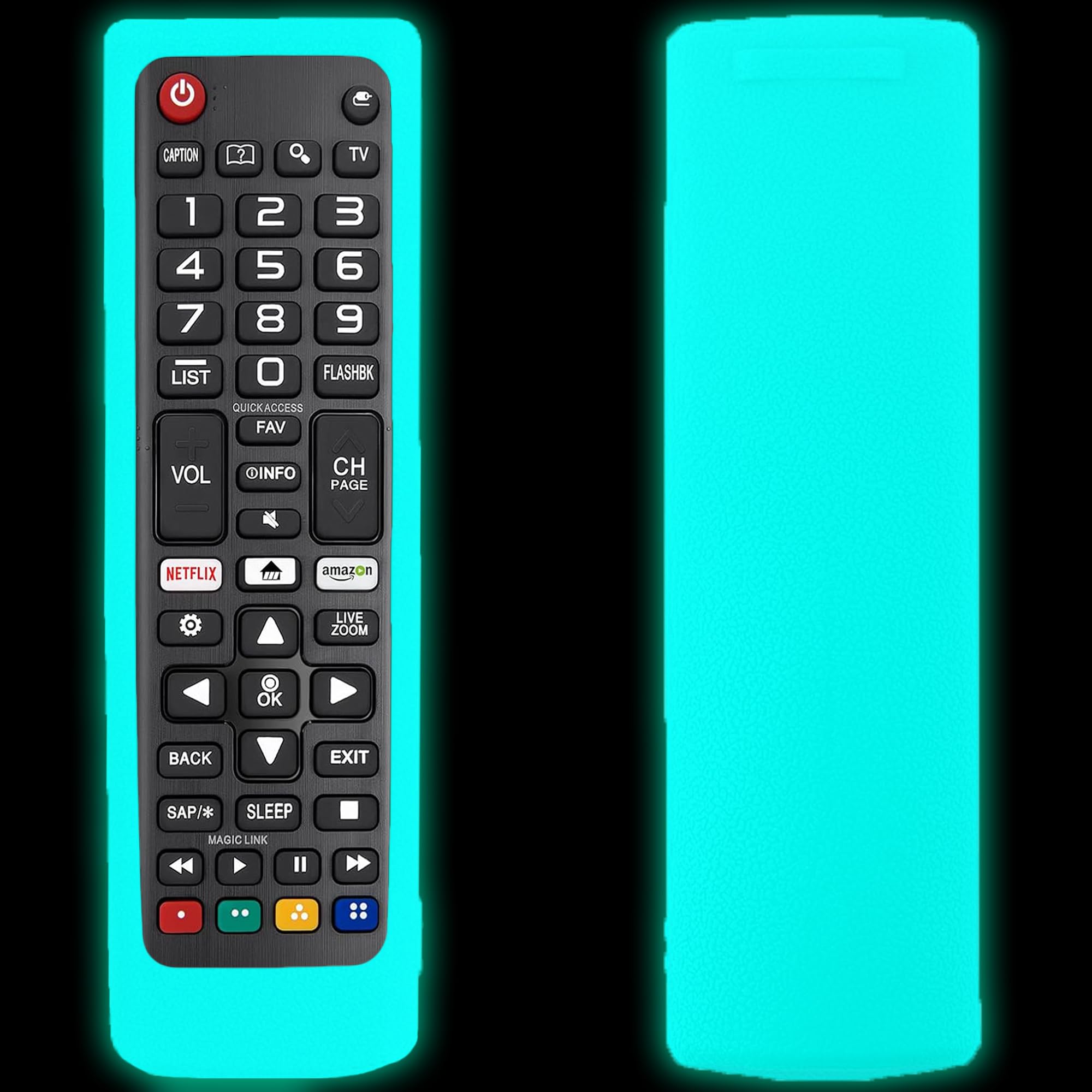 TOKERSE Silicone Cover for LG TV AKB75095307 AKB75375604 AKB74915305 Remote, Glow in The Dark Replacement Remote Cover Case Holder Skin Sleeve
