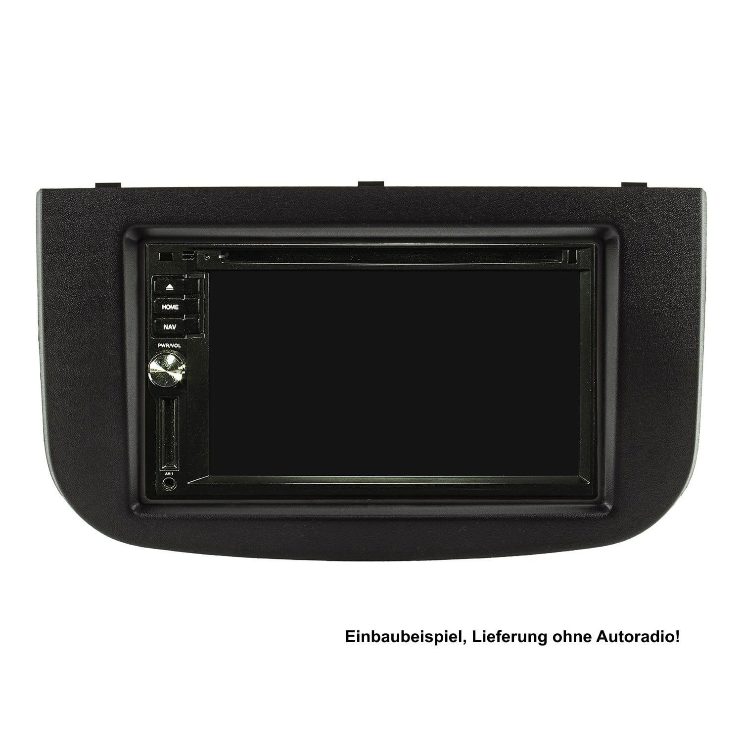 tomzz Audio 2437-018 Doppel DIN Radioblende kompatibel mit Mitsubishi Colt Z30 Z30G Z3B Z3V 2008 bis 2012 schwarz