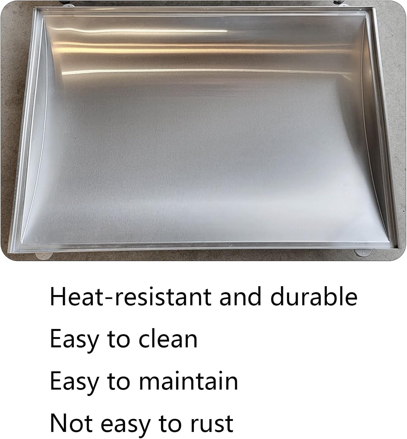 S521 Stainless Steel Heat Plate, Drip pan，Trough Firebox Replacement for Charbroil 463250211, 463250212, 463251413, 466251413, T-36D Gas Grill 17-1/4" x 17-1/2"