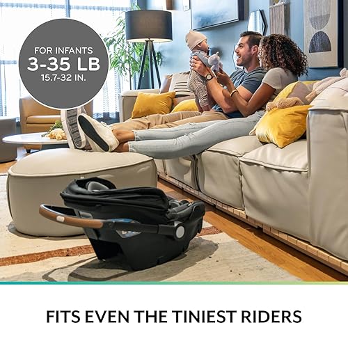 Miniatura 12 de Shyft DualRide con almacenamiento Carryall Combo de asiento infantil para automóvil y cochecito (gris Boone)