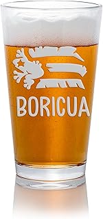 Boricua Puerto Rico Pint Beer Glass - Hometown Glory, Puerto Rican Gift, Gift For Men, Gift For Women, Gifts For Grandma, Kitchen Gift, Puerto Rico, Coqui Boricua, Puerto Rican Flag