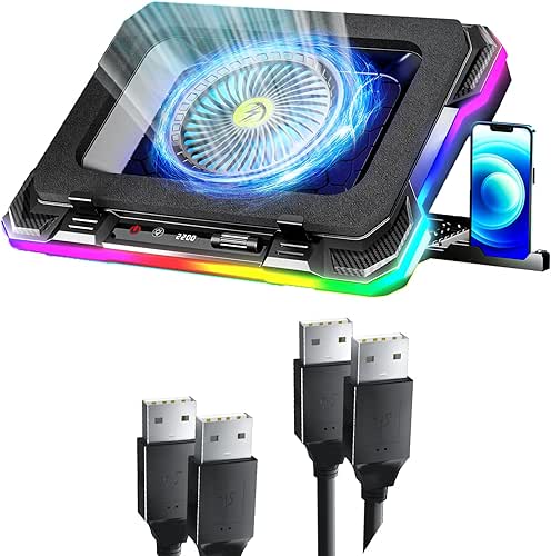 AICHESON K1 5V Gaming Laptop Cooling Pad and 2 x