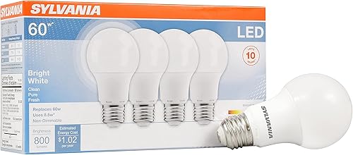 Miniatura 17 de Bombilla LED A19 SYLVANIA, 60 W = 8.5 W, no regulable, acabado esmerilado, 800 lúmenes, 2700K, blanco suave, paquete de 12 (74469)