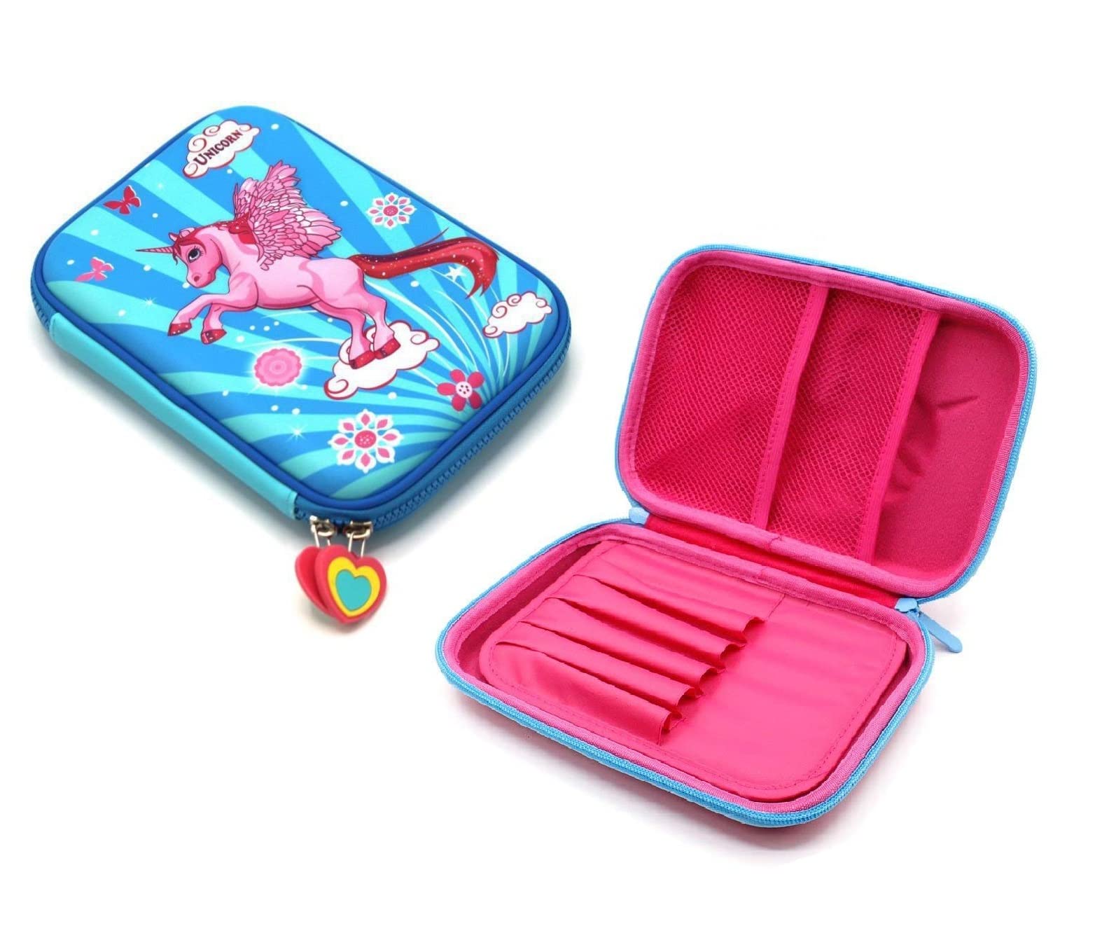 ALMOSTHERE® Unicorn Pencil Box Multi Pocket 3D Unicorn Large Capacity Organizer Unicorn Embossed Pencil Box Hard EVA Pencil Pouch Pencil Case Travel Pouch for Girls Best Return Gift Pack of 1 (B09RVZWQCX) Amazon Price History, Amazon Price Tracker