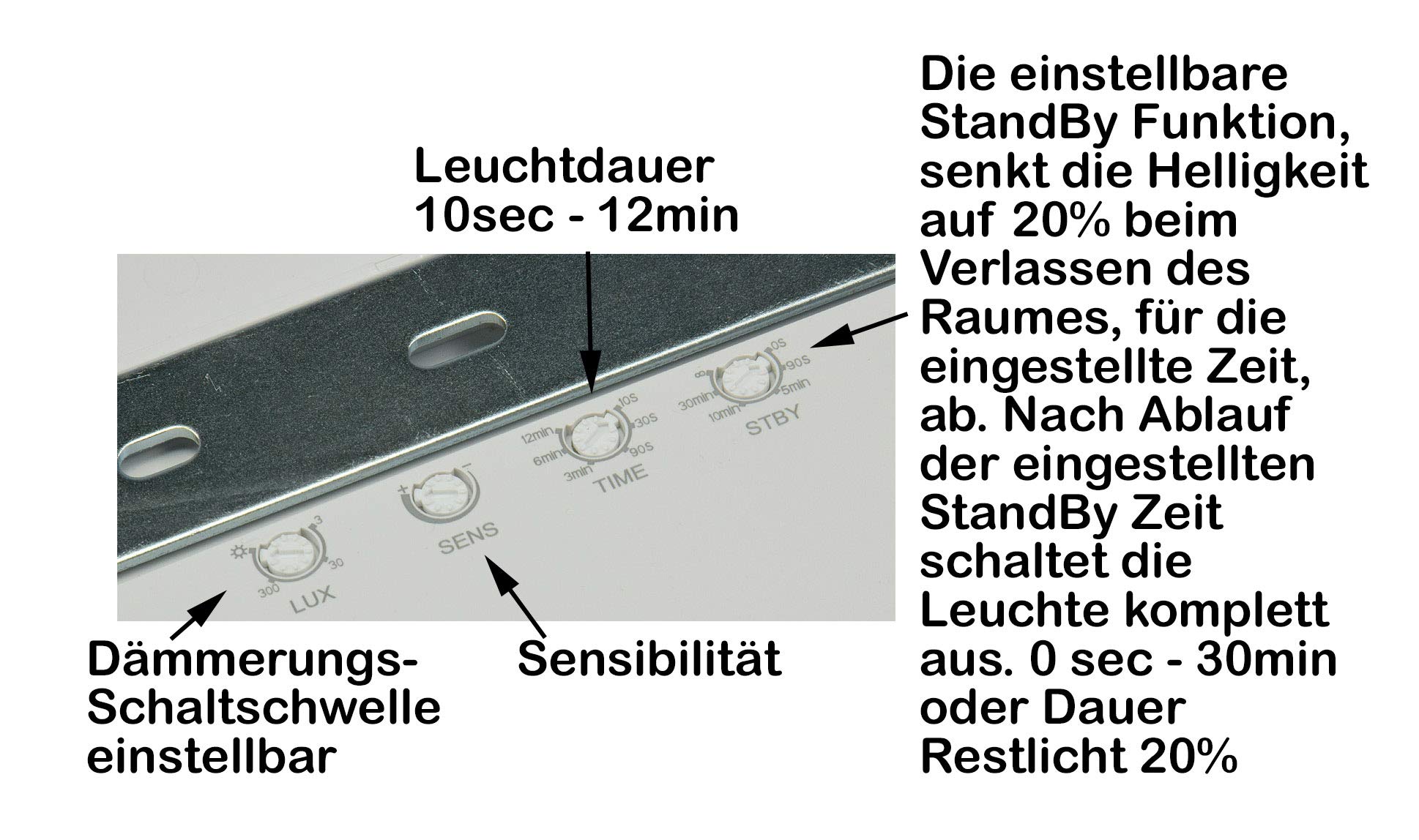 ChiliTec LED Deckenleuchte mit Bewegungsmelder 26cm IP54 Innen Aussen - Präsenzmelder Dämmerungssensor - 22W 2200Lm 40mm Flach - Rund Feuchtraumleuchte HF Radar Sensor 4000k Weiß