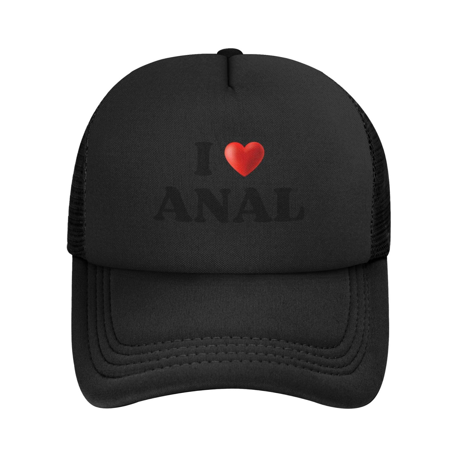 FWJZDSP I Love Anal Mesh Cap Women Men Trucker Hat Baseball Cap Black