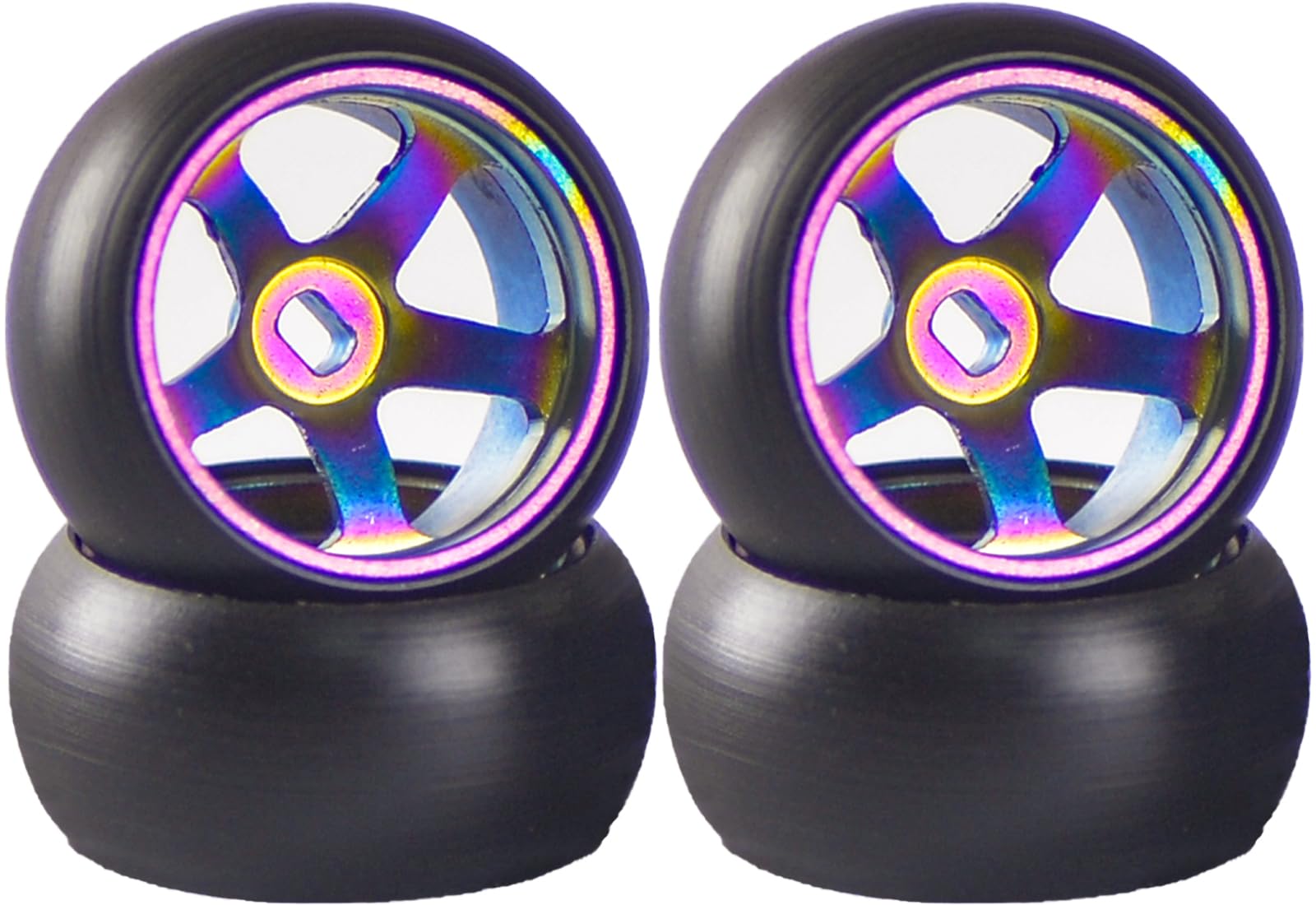RcThjia 4Pcs Rim Wheel Drift Tire for 1/28 Wltoys K969 K989 P929 284131 Drift Rally Kyosho Mini Series(Z/Q/D)