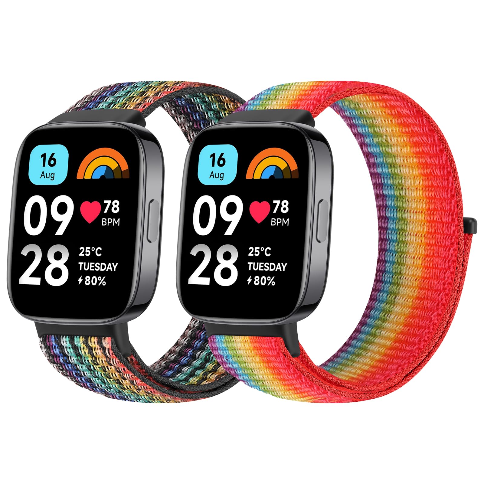 BTTNG Armband Kompatibel mit Xiaomi Redmi Watch 3 Active für Damen und Herren, Verstellbares Atmungsaktives Nylonband Sport Solo Loop Ersatzarmband für Redmi Watch 3 Active