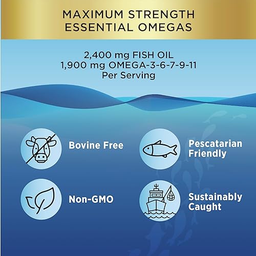 Miniatura 6 de Renew Life Norwegian Gold Super Critical Omega Softgels, suplemento diario que apoya la salud del corazón, cerebro y articulaciones, aceite de