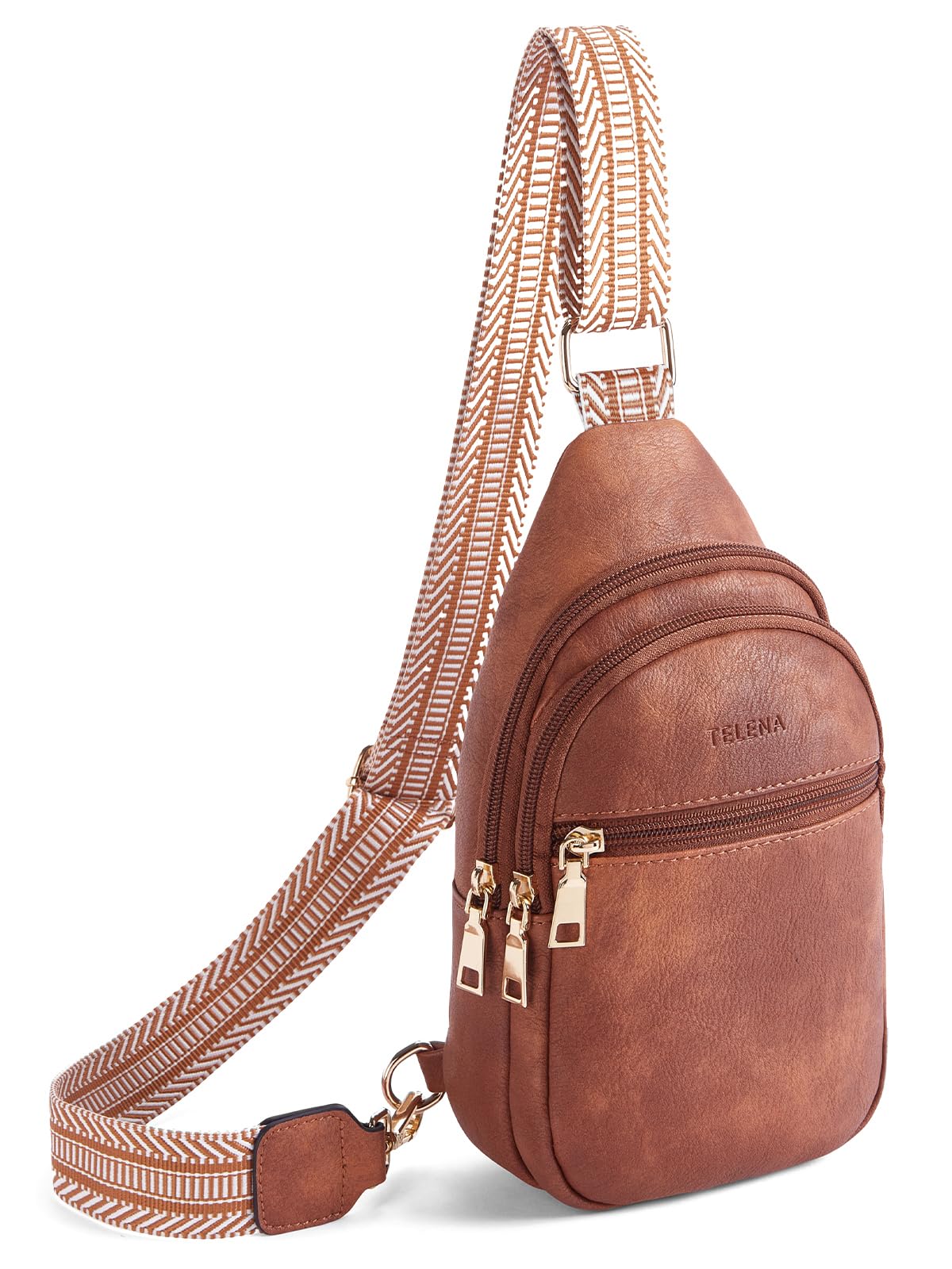 Telena Sling Bag for Women Crossbody Bags Purse for Women Vegan Leather Fanny Pack with Adjustable Strap