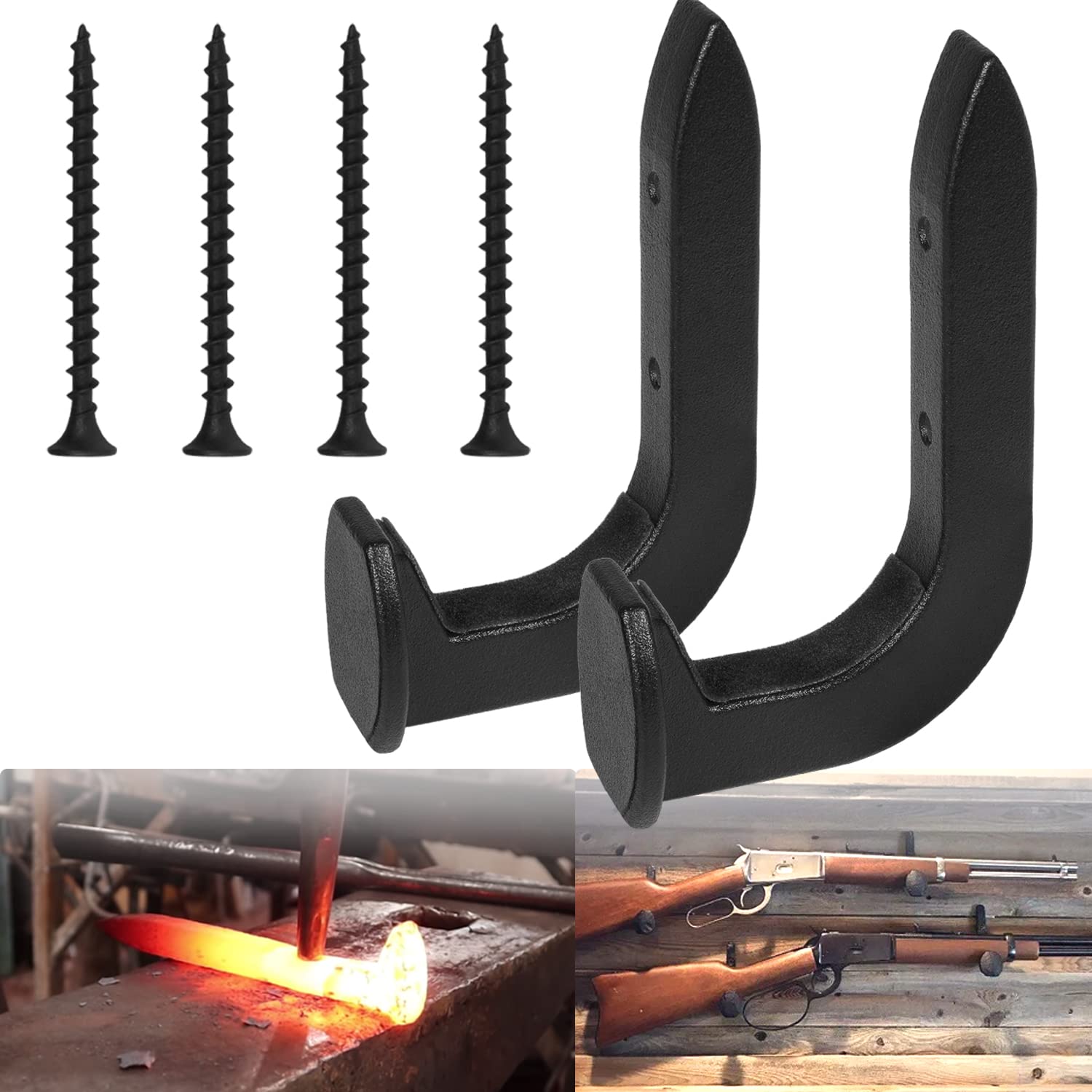 Amazon.com: sixcow 2 Pack Railroad Spike Gun Rack Hanger Hook