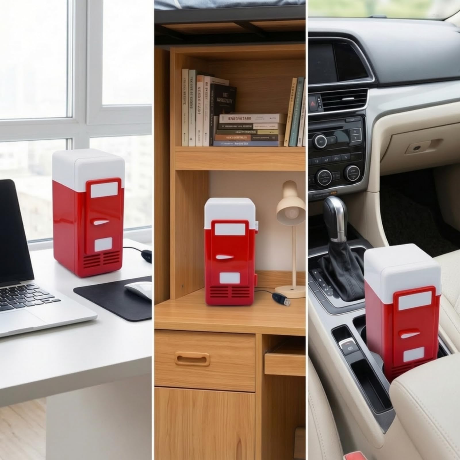 Mini Frigorifero USB Portatile da Scrivania con Raffreddamento E Riscaldamento per Lattine in per Ufficio E Camera da Letto Adatto per Uso Personale E Regalo