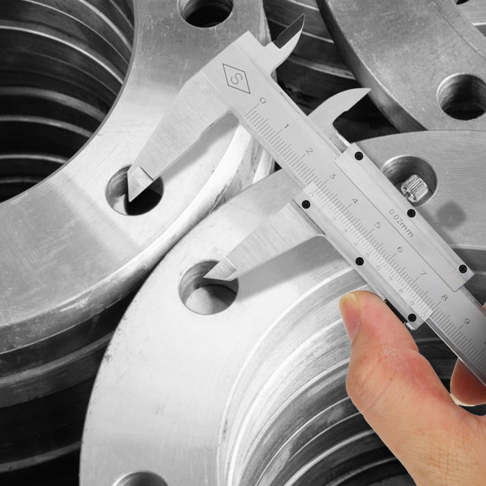 Carbon Steel Vernier Caliper Gauge, Sturdy and Convenient Metal Caliper Gauge with High Accuracy Measurement, for Machining (0-150mm)