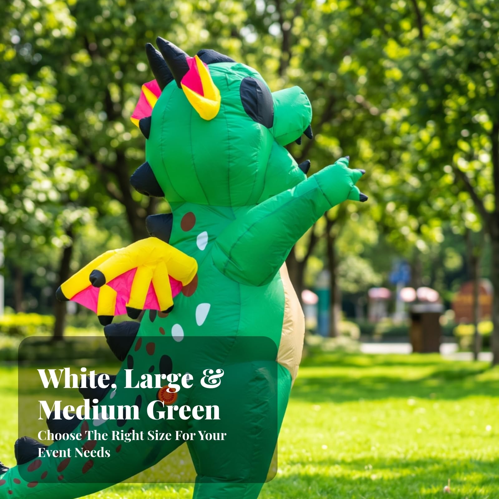 Costume da Dinosauro Poliestere | aspetto Cartone Animato, Travestimento da Dinosauro, per Carnevale, Bambini