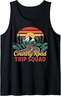 Country Roads Trip Squad Mountain Vintage Country Roads Tank Top