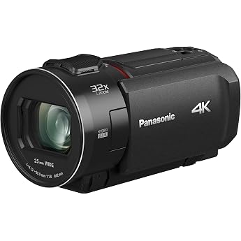 Panasonic HC-VX3E-K 4K Camcorder Video 25p 25mm F1.8 Wide Angle Lens 24X Optical Zoom Hybrid OIS+ HDR Zoom Microphone Touch Screen Creative Functions Black