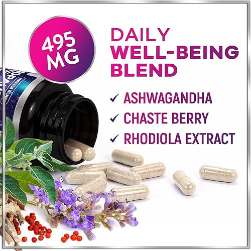 Miniatura 6 de Suplementos para la menopausia para mujeres 8 mil millones de UFC probióticos con Dong Quai, bayas castas, cohosh negro sudores nocturnos y