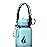 HYDRO CELL Paracord Handle for Wide Mouth Water Bottles - Carrier Strap w/Attachment Ring and Carabiner Accessory. Compatible w/ 64oz, 40oz 32oz, 24oz, 18oz, 14oz Insulated Bottles (Teal/Black)