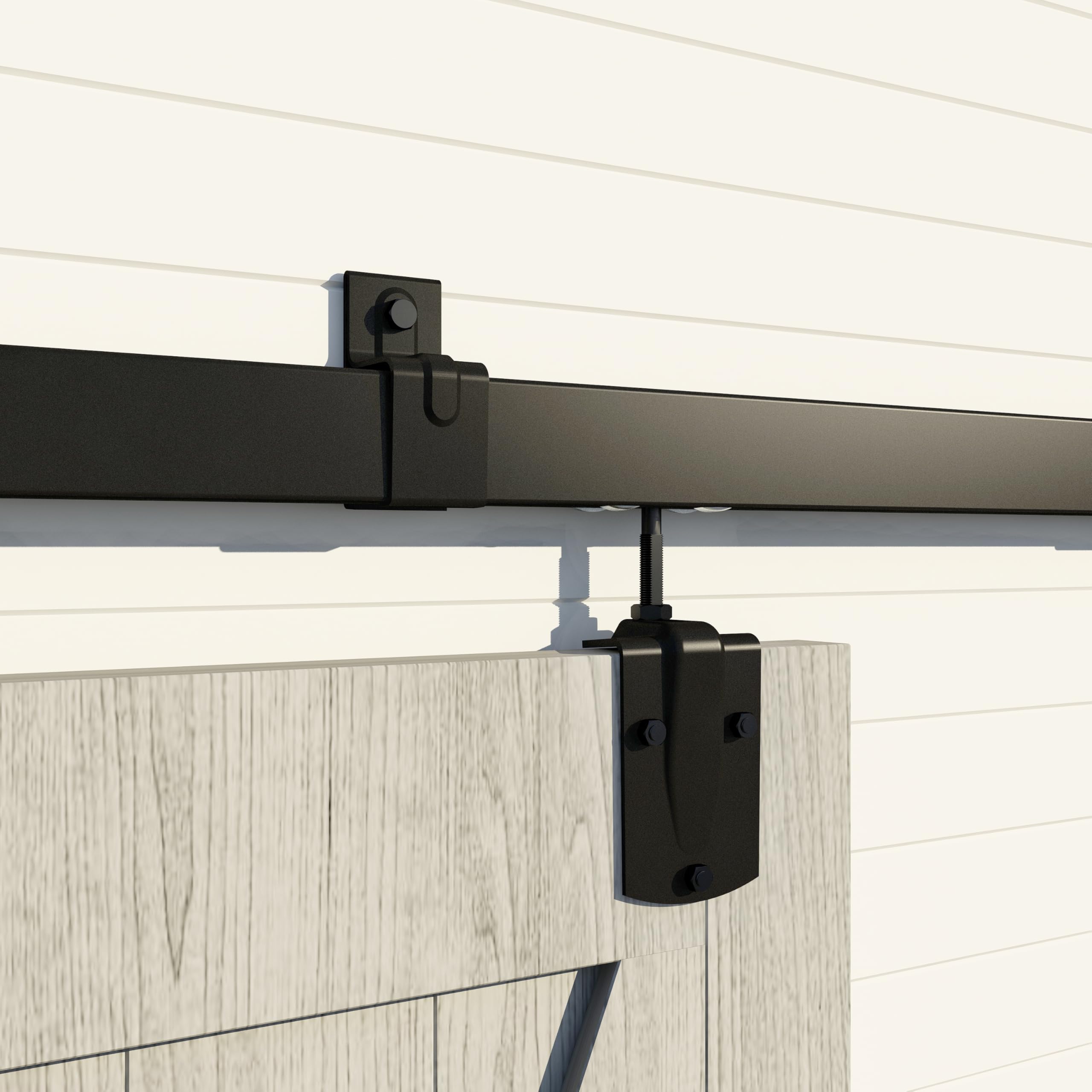 24FT Heavy Duty Box Rail Exterior Sliding Barn Door Hardware — Amazon image 7