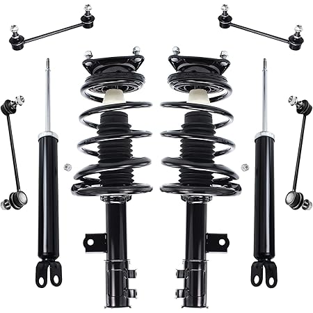 Amazon Com Detroit Axle Front Struts W Coil Spring Rear Shock Absorbers Replacement For 2007 2010 Hyundai Elantra 4pc Set Automotive