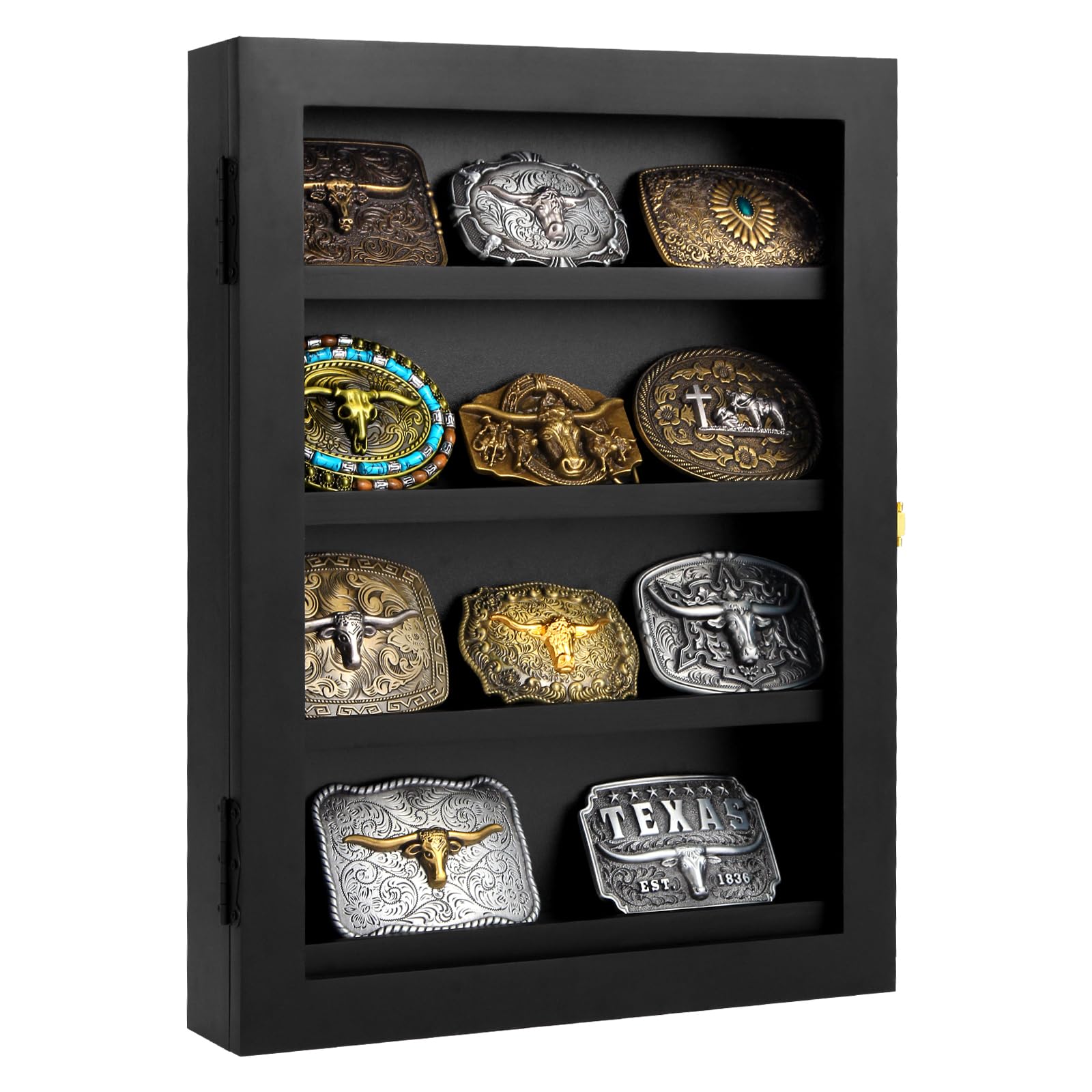 swakuszy 16x12 Black Shadow Box with Glass Door