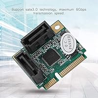 Vista 3 de Mini 2 puertos PCI-E PCI a SATA 3.0 6Gbps convertidor tarjeta de expansión de disco duro