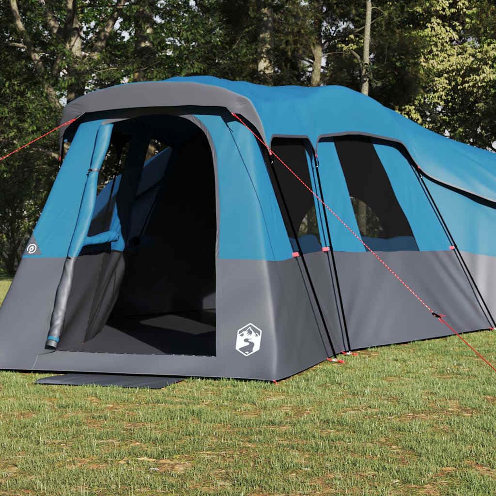 Namiot rodzinny z tafty 762 x 655 x 218 cm, 4 sypialnie z 3 drzwiami, z portem E i wiszącym hakiem, słupkami z włókna szklanego i stali, torbą transportową w zestawie, idealny na kemping